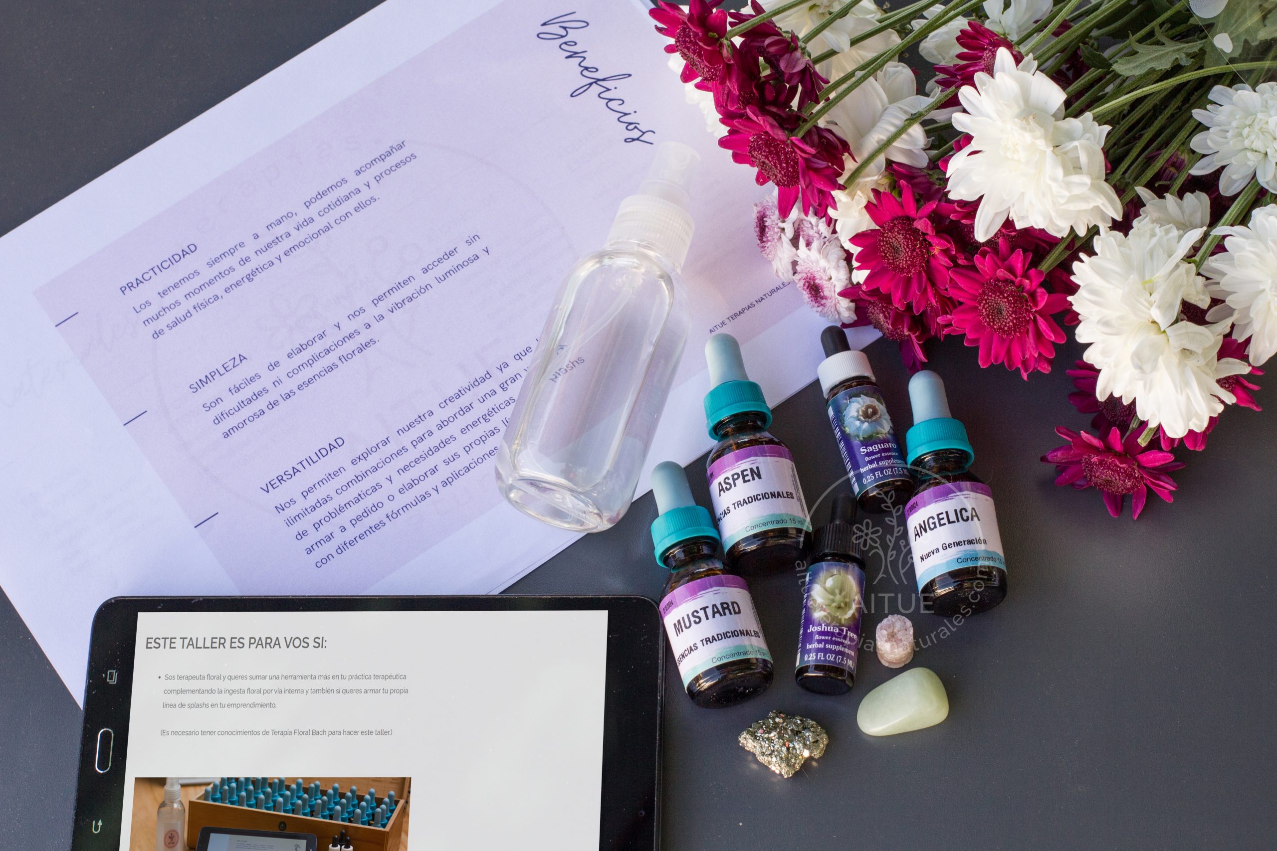 splashs con esencias florales